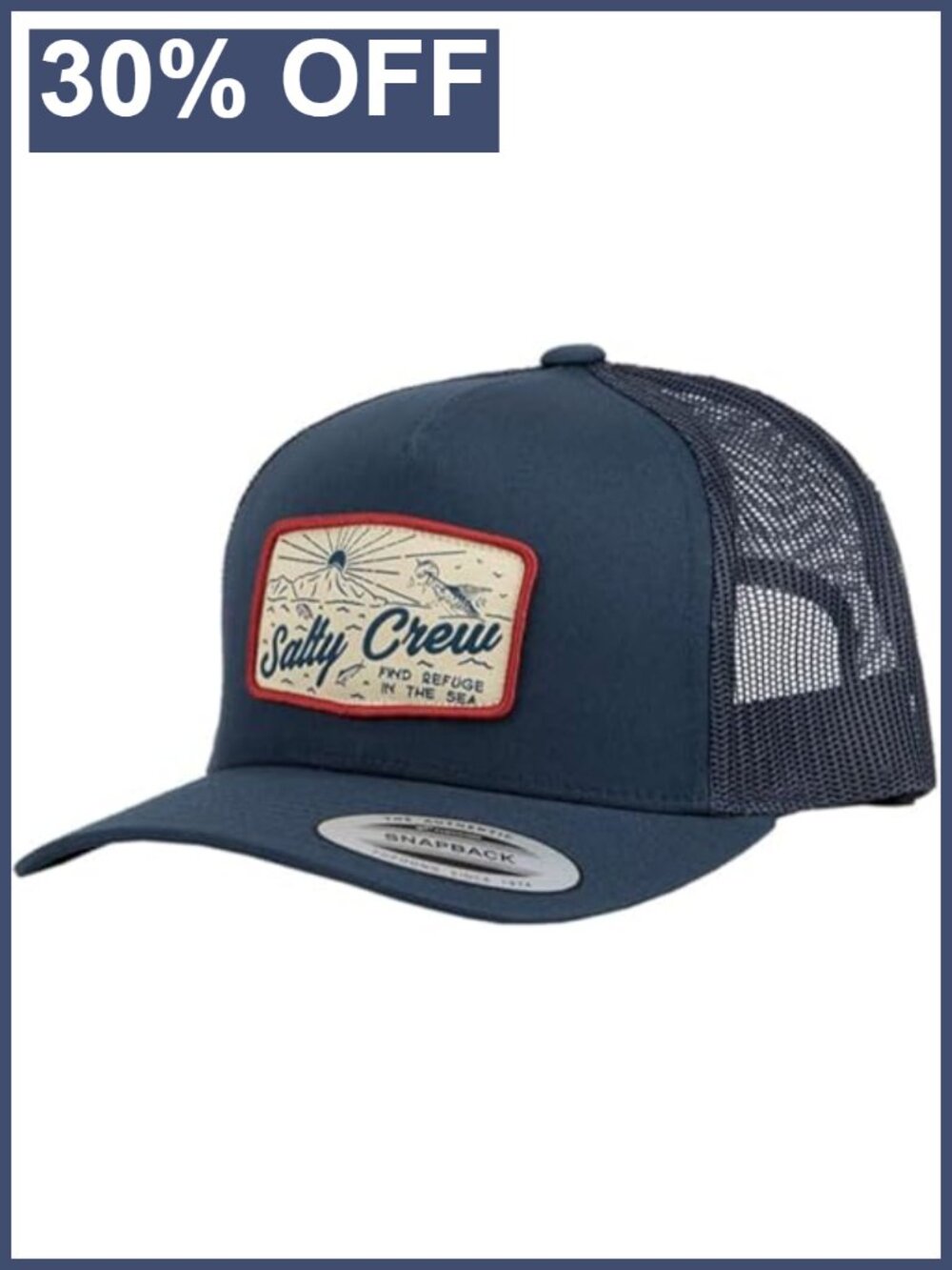 Salty Crew Men's Retro Trucker Hat Adjustable Snapback Baseball Cap
